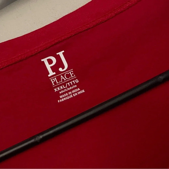 PJ Place Christmas top unisex red holiday party pajamas casual fun - Picture 3 of 5